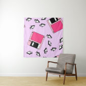 Seamless pattern with colorful floppy disk in vapo wandkleed (In situ)