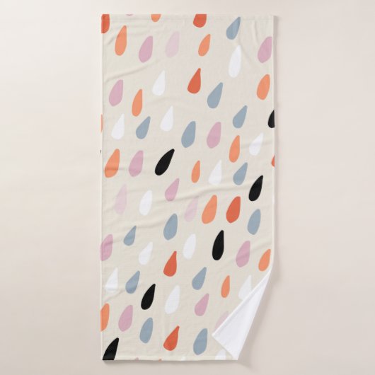 Seamless pattern with colorful hand drawdrops stai badhanddoek (Badhanddoek)