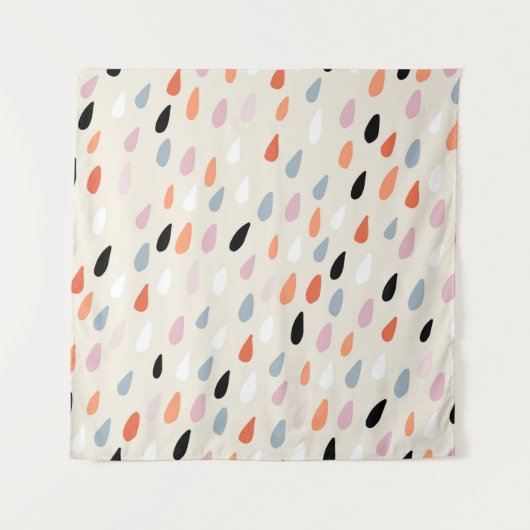 Seamless pattern with colorful hand drawdrops stai wandkleed (Voorkant)