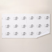 Seamless Pattern with Cute Hand-Drawn Angels - Vec Badhanddoek (Badhanddoek)