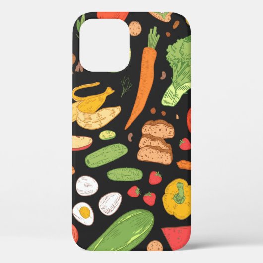 Seamless pattern with dietary food, wholesome grom Case-Mate iPhone case (Achterkant)