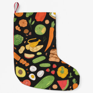 Seamless pattern with dietary food, wholesome grom kleine kerstsok