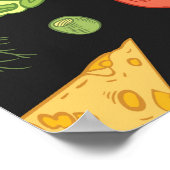 Seamless pattern with dietary food, wholesome grom poster (Hoek)