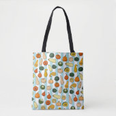 Seamless pattern with different hand drawn squashe tote bag (Voorkant)