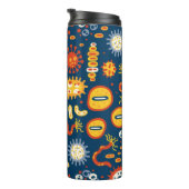 Seamless pattern with different kinds of microorga thermosbeker (Geroteerd rechts)