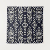 Seamless pattern with embroidery. Ikat Fabric. Eth Wandkleed (Voorkant)