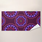Seamless pattern with etnische mandala art ornamen badhanddoek (Badhanddoek)