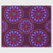 Seamless pattern with etnische mandala art ornamen cadeaupapier (Vlak)