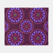Seamless pattern with etnische mandala art ornamen fleece deken (Voorkant (Horizontaal))