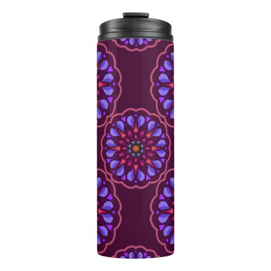 Seamless pattern with etnische mandala art ornamen thermosbeker (Voorkant)