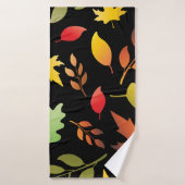 Seamless pattern with fallen autumn leaves and col badhanddoek (Badhanddoek)