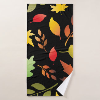 Seamless pattern with fallen autumn leaves and col badhanddoek