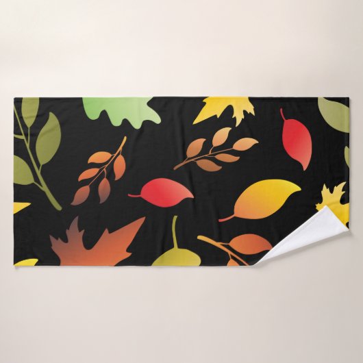 Seamless pattern with fallen autumn leaves and col badhanddoek (Badhanddoek)