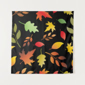 Seamless pattern with fallen autumn leaves and col wandkleed (Voorkant (horizontaal))