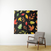 Seamless pattern with fallen autumn leaves and col wandkleed (In situ)
