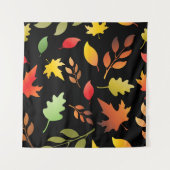 Seamless pattern with fallen autumn leaves and col wandkleed (Voorkant)