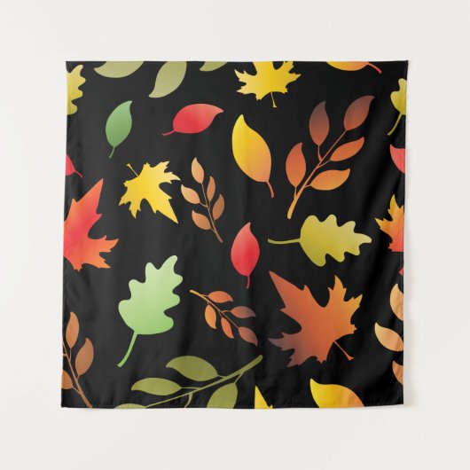Seamless pattern with fallen autumn leaves and col wandkleed (Voorkant)