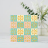 Seamless pattern with geometric floral motifs bedankkaart (Staand voorkant)