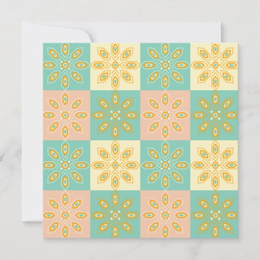 Seamless pattern with geometric floral motifs bedankkaart (Voorkant)
