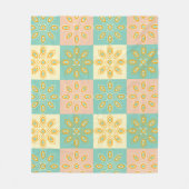 Seamless pattern with geometric floral motifs fleece deken (Voorkant)