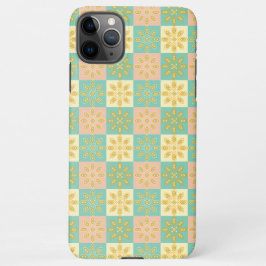 Seamless pattern with geometric floral motifs iPhone 11Pro max hoesje