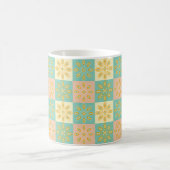 Seamless pattern with geometric floral motifs koffiemok (Center)