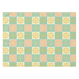 Seamless pattern with geometric floral motifs tafelkleed