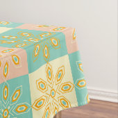 Seamless pattern with geometric floral motifs tafelkleed (Voorbeeld)