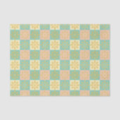 Seamless pattern with geometric floral motifs tissuepapier (Voorkant)