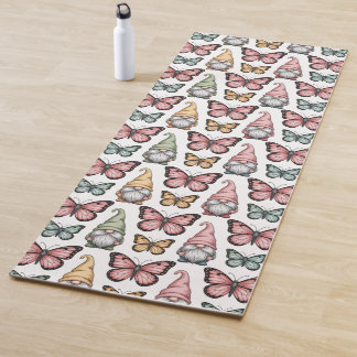 Seamless Pattern with Gnomes and Butterflies Yogamat