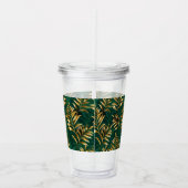 Seamless pattern with golden ferns acryl drinkbeker (Rechts)
