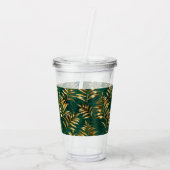 Seamless pattern with golden ferns acryl drinkbeker (Achterkant)