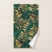 Seamless pattern with golden ferns bad handdoek (Handdoek)