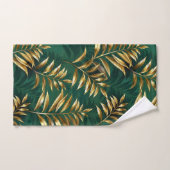 Seamless pattern with golden ferns bad handdoek (Handdoek)