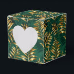 Seamless pattern with golden ferns bedankdoosjes<br><div class="desc">Seamless pattern of gold,  jewelry,  shiny fern branches and leaves on green,  woodland,  textured background. Golden fern.</div>