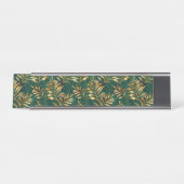 Seamless pattern with golden ferns bureau naambordje (Voorkant)
