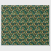 Seamless pattern with golden ferns cadeaupapier (Vlak)
