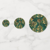 Seamless pattern with golden ferns confetti (Voorkanten)