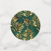 Seamless pattern with golden ferns confetti (Kleine voorkant)