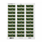 Seamless pattern with golden ferns etiket (Full Sheet)