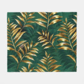 Seamless pattern with golden ferns fleece deken (Voorkant (Horizontaal))