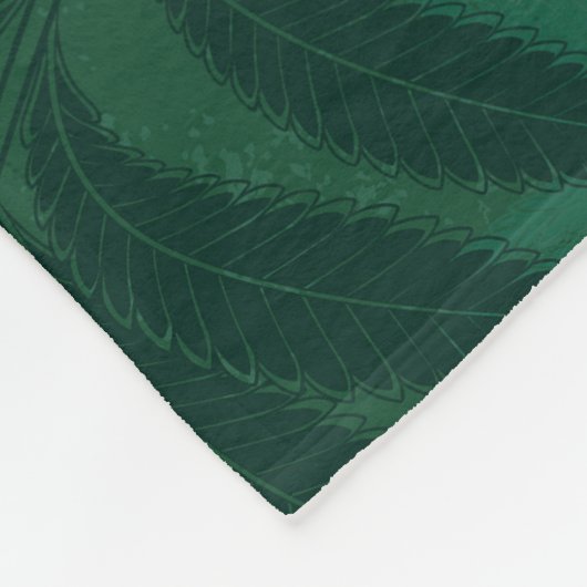 Seamless pattern with golden ferns fleece deken (Hoek)