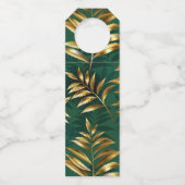 Seamless pattern with golden ferns flessenhanger (Achterkant)