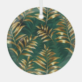 Seamless pattern with golden ferns glas ornament (Voorkant)