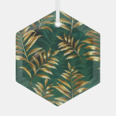 Seamless pattern with golden ferns glas ornament (Voorkant)