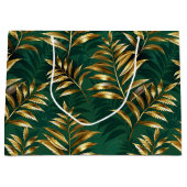 Seamless pattern with golden ferns groot cadeauzakje (Voorkant)