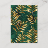 Seamless pattern with golden ferns informatiekaartje (Voorkant)