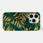 Seamless pattern with golden ferns iPhone hoesje (Achterkant horizontaal)