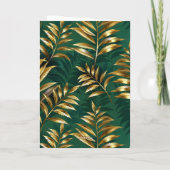 Seamless pattern with golden ferns kaart (Achterkant)