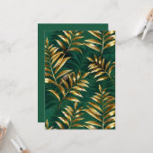 Seamless pattern with golden ferns kaart (Voorkant / Achterkant in situ)
